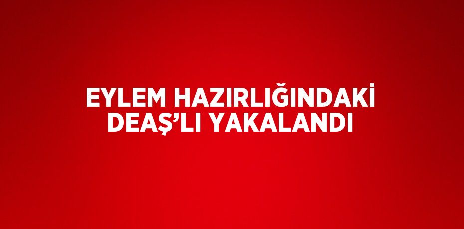 EYLEM HAZIRLIĞINDAKİ DEAŞ’LI YAKALANDI