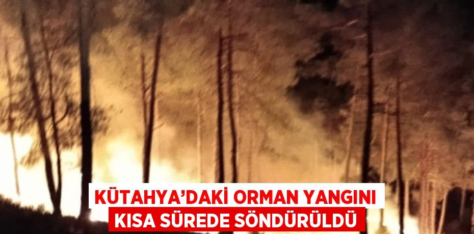 KÜTAHYA’DAKİ ORMAN YANGINI KISA SÜREDE SÖNDÜRÜLDÜ