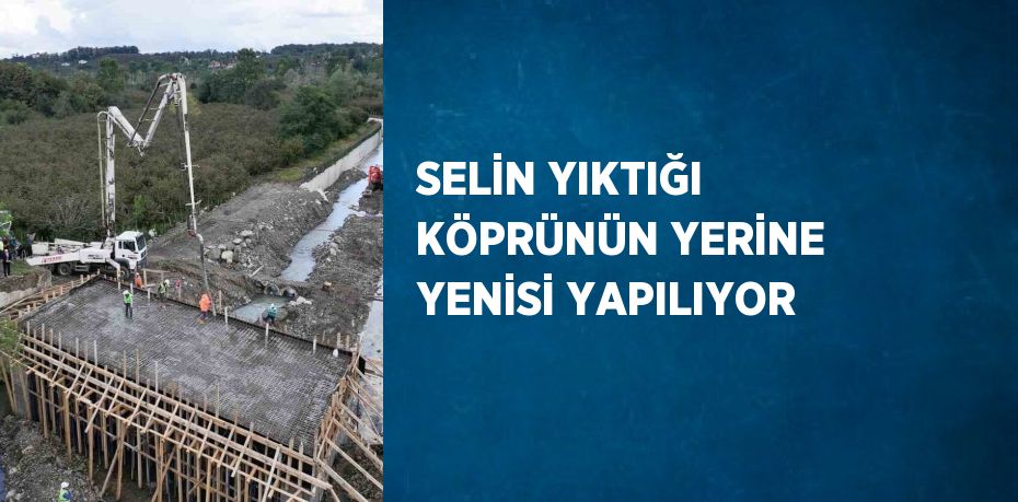 SELİN YIKTIĞI KÖPRÜNÜN YERİNE YENİSİ YAPILIYOR