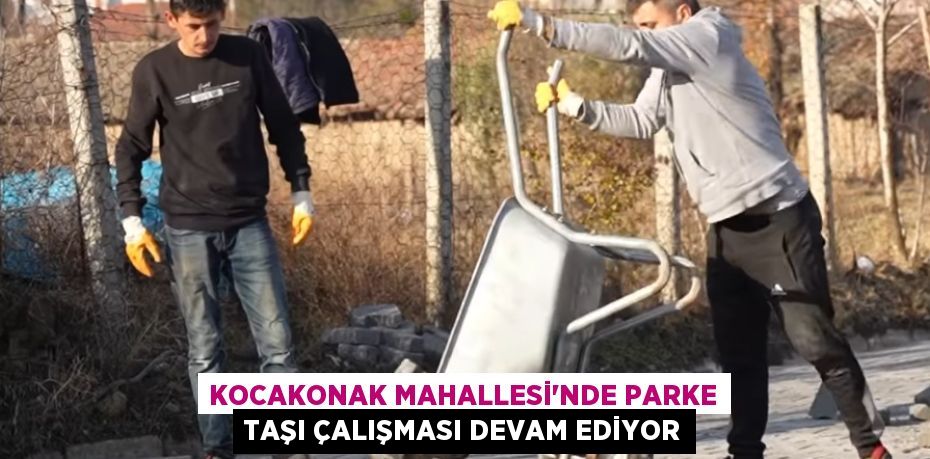 Kocakonak Mahallesi'nde Parke Taşı Çalışması devam ediyor