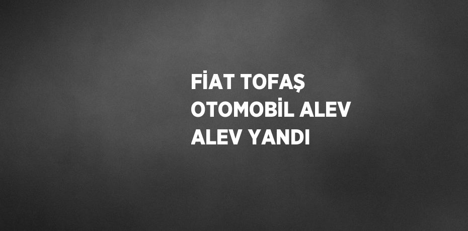 FİAT TOFAŞ OTOMOBİL ALEV ALEV YANDI