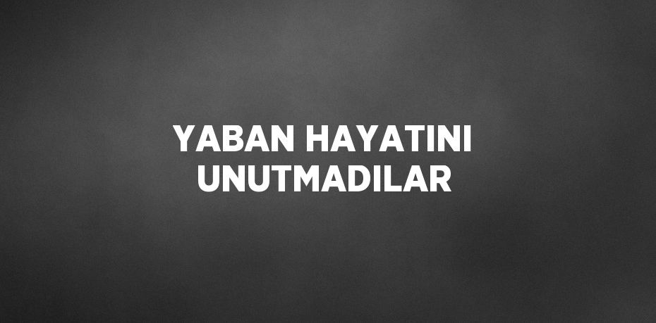 YABAN HAYATINI UNUTMADILAR