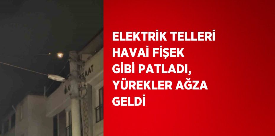 ELEKTRİK TELLERİ HAVAİ FİŞEK GİBİ PATLADI, YÜREKLER AĞZA GELDİ