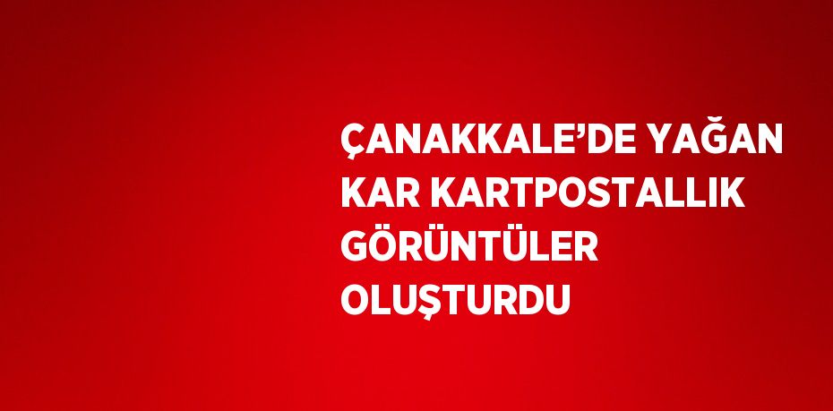 ÇANAKKALE’DE YAĞAN KAR KARTPOSTALLIK GÖRÜNTÜLER OLUŞTURDU