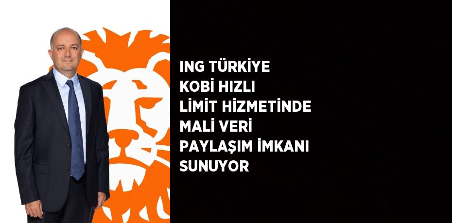 ING TÜRKİYE KOBİ HIZLI LİMİT HİZMETİNDE MALİ VERİ PAYLAŞIM İMKANI SUNUYOR