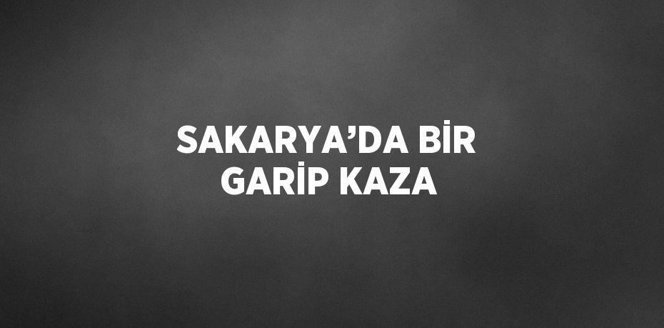 SAKARYA’DA BİR GARİP KAZA