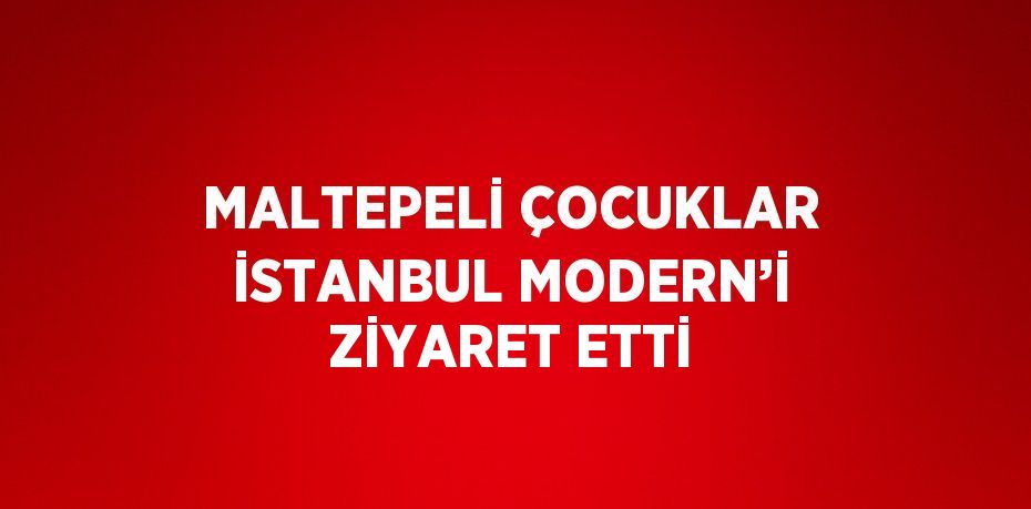 MALTEPELİ ÇOCUKLAR İSTANBUL MODERN’İ ZİYARET ETTİ