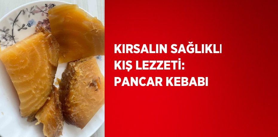 KIRSALIN SAĞLIKLI KIŞ LEZZETİ: PANCAR KEBABI