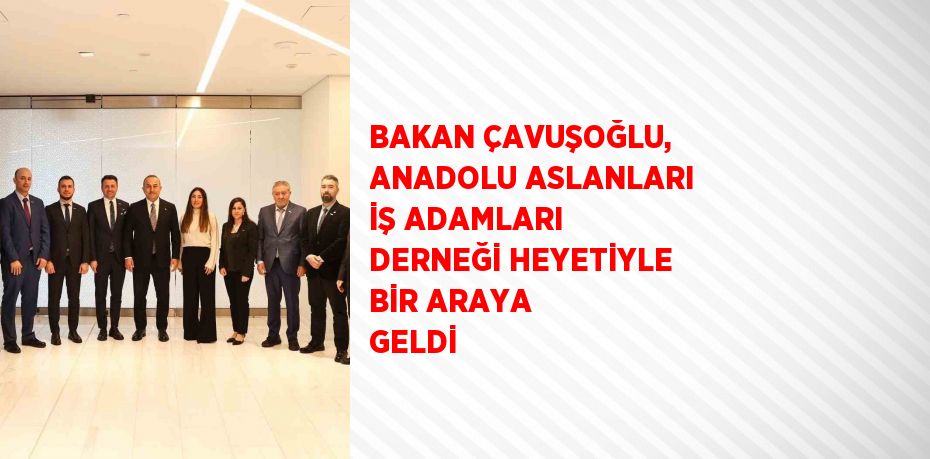 BAKAN ÇAVUŞOĞLU, ANADOLU ASLANLARI İŞ ADAMLARI DERNEĞİ HEYETİYLE BİR ARAYA GELDİ