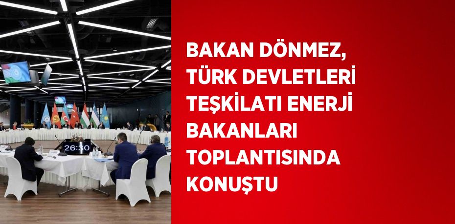 BAKAN DÖNMEZ, TÜRK DEVLETLERİ TEŞKİLATI ENERJİ BAKANLARI TOPLANTISINDA KONUŞTU