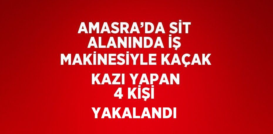 AMASRA’DA SİT ALANINDA İŞ MAKİNESİYLE KAÇAK KAZI YAPAN 4 KİŞİ YAKALANDI