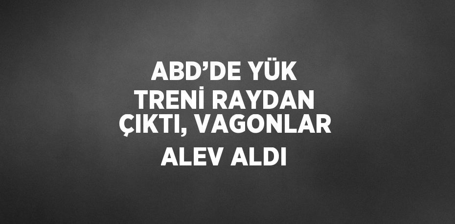 ABD’DE YÜK TRENİ RAYDAN ÇIKTI, VAGONLAR ALEV ALDI