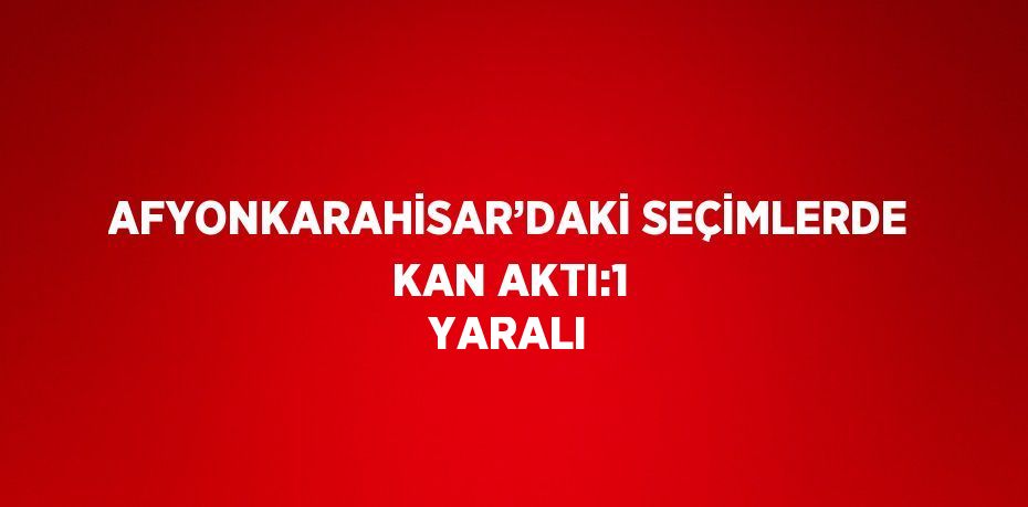 AFYONKARAHİSAR’DAKİ SEÇİMLERDE KAN AKTI:1 YARALI