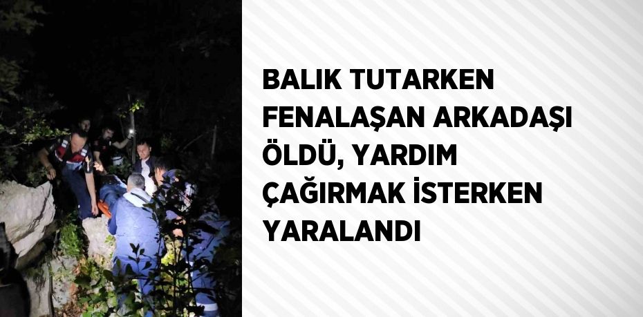 BALIK TUTARKEN FENALAŞAN ARKADAŞI ÖLDÜ, YARDIM ÇAĞIRMAK İSTERKEN YARALANDI