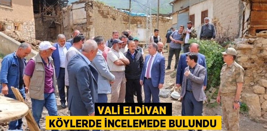 VALİ ELDİVAN KÖYLERDE İNCELEMEDE BULUNDU