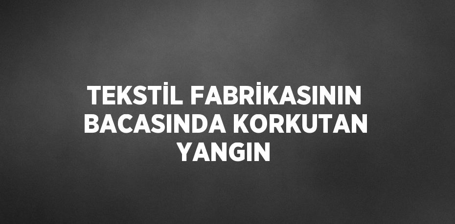 TEKSTİL FABRİKASININ BACASINDA KORKUTAN YANGIN