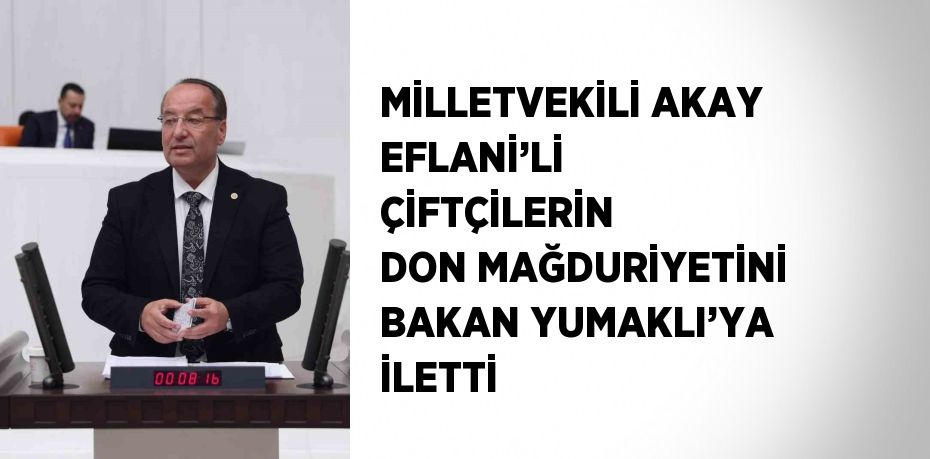 MİLLETVEKİLİ AKAY EFLANİ’Lİ ÇİFTÇİLERİN DON MAĞDURİYETİNİ BAKAN YUMAKLI’YA İLETTİ