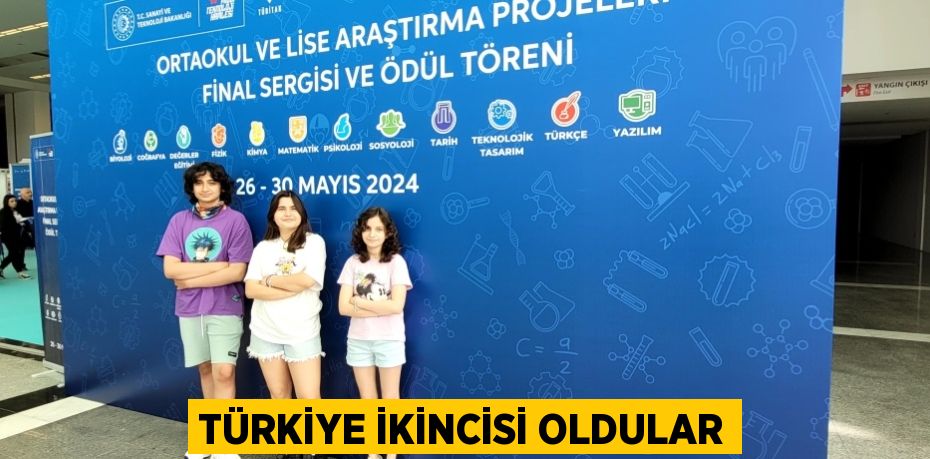 TÜRKİYE İKİNCİSİ OLDULAR