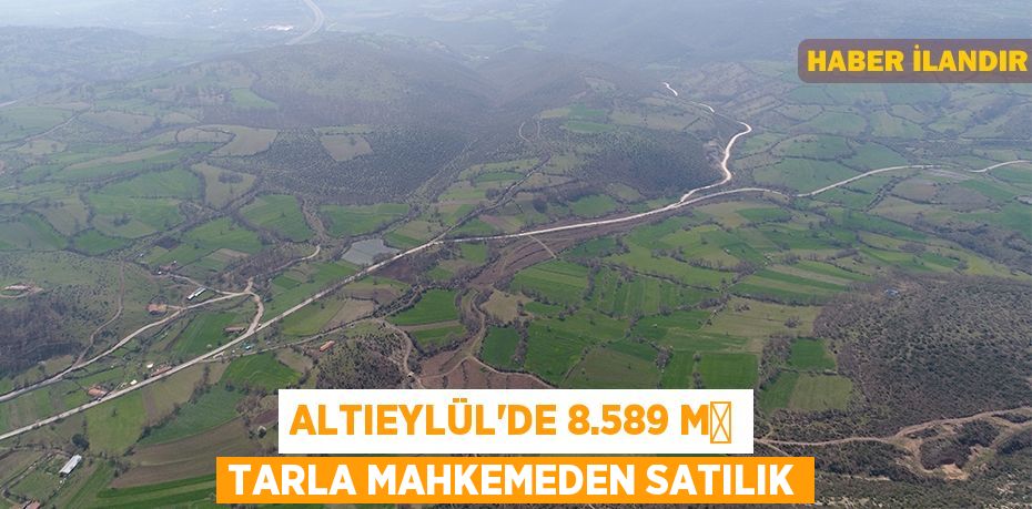 Altıeylül'de 8.589 m² tarla mahkemeden satılık