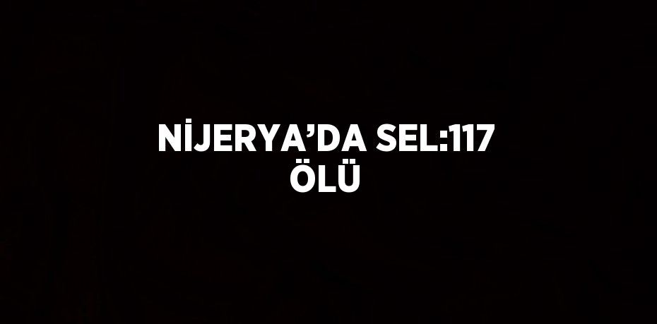 NİJERYA’DA SEL:117 ÖLÜ