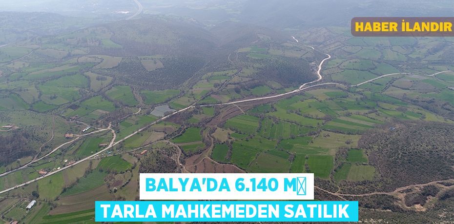 Balya'da 6.140 m² tarla mahkemeden satılık