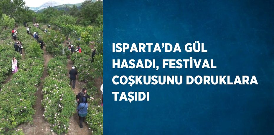 ISPARTA’DA GÜL HASADI, FESTİVAL COŞKUSUNU DORUKLARA TAŞIDI