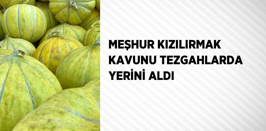 MEŞHUR KIZILIRMAK KAVUNU TEZGAHLARDA YERİNİ ALDI