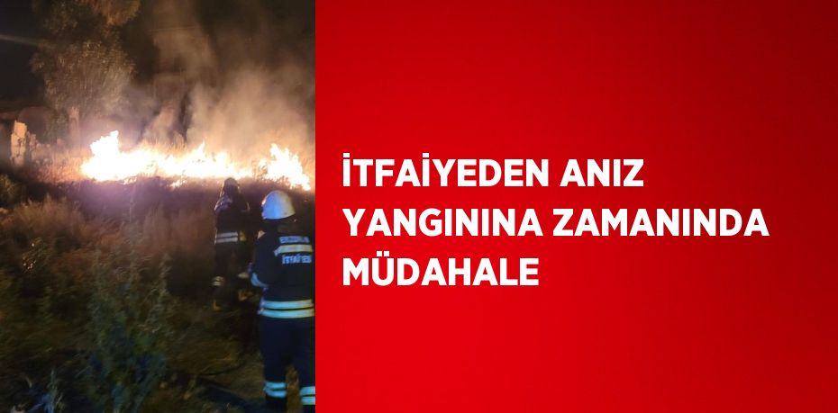 İTFAİYEDEN ANIZ YANGININA ZAMANINDA MÜDAHALE