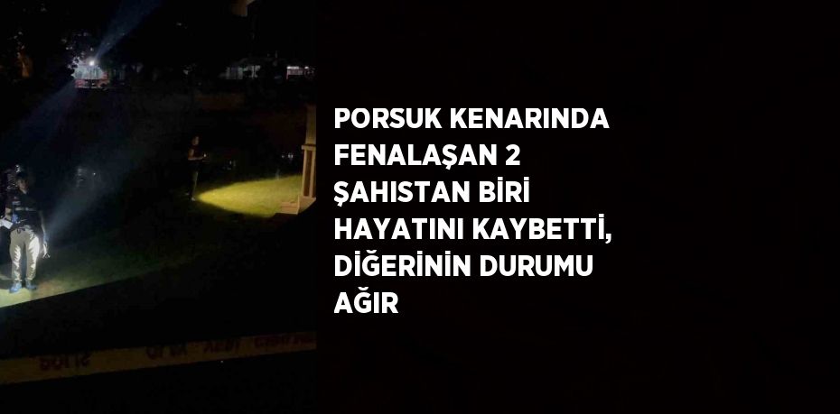 PORSUK KENARINDA FENALAŞAN 2 ŞAHISTAN BİRİ HAYATINI KAYBETTİ, DİĞERİNİN DURUMU AĞIR