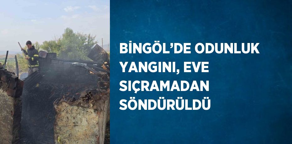 BİNGÖL’DE ODUNLUK YANGINI, EVE SIÇRAMADAN SÖNDÜRÜLDÜ