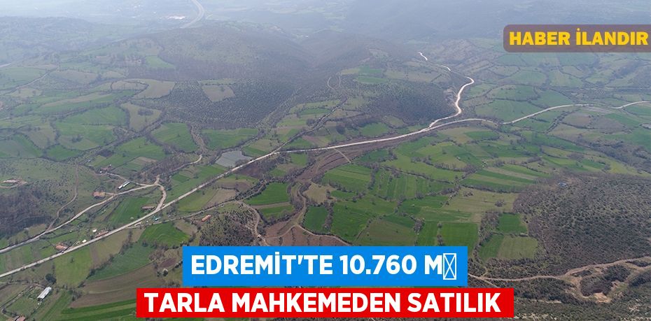 Edremit'te 10.760 m² tarla mahkemeden satılık