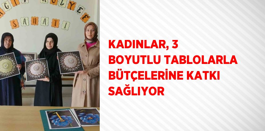 KADINLAR, 3 BOYUTLU TABLOLARLA BÜTÇELERİNE KATKI SAĞLIYOR