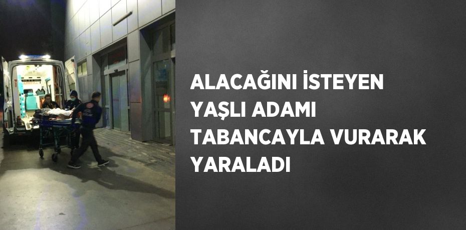 ALACAĞINI İSTEYEN YAŞLI ADAMI TABANCAYLA VURARAK YARALADI