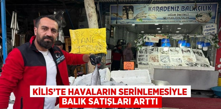 KİLİS’TE HAVALARIN SERİNLEMESİYLE BALIK SATIŞLARI ARTTI