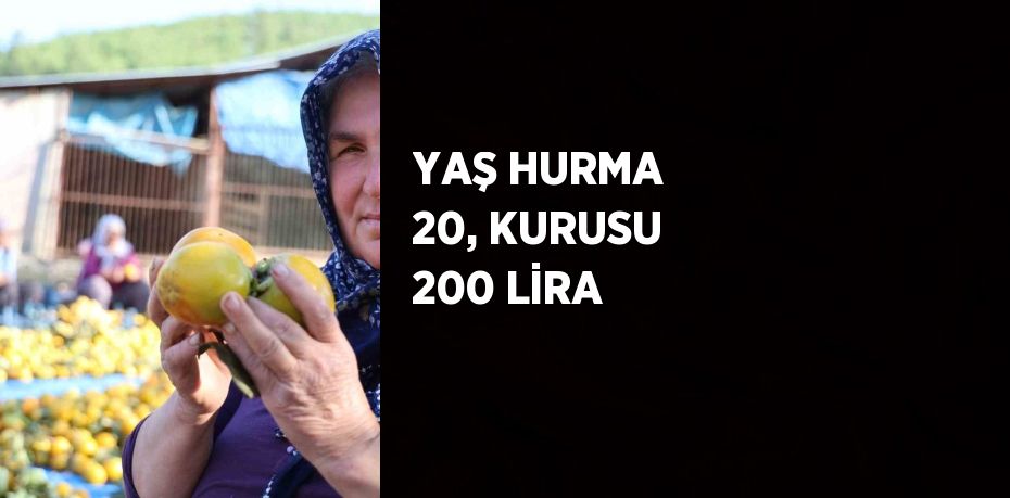 YAŞ HURMA 20, KURUSU 200 LİRA