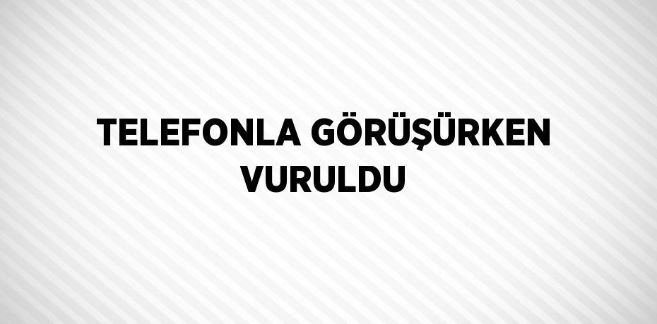 TELEFONLA GÖRÜŞÜRKEN VURULDU