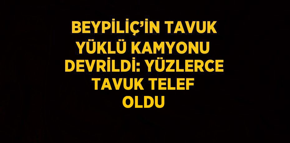 BEYPİLİÇ’İN TAVUK YÜKLÜ KAMYONU DEVRİLDİ: YÜZLERCE TAVUK TELEF OLDU