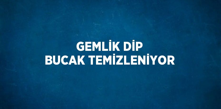 GEMLİK DİP BUCAK TEMİZLENİYOR