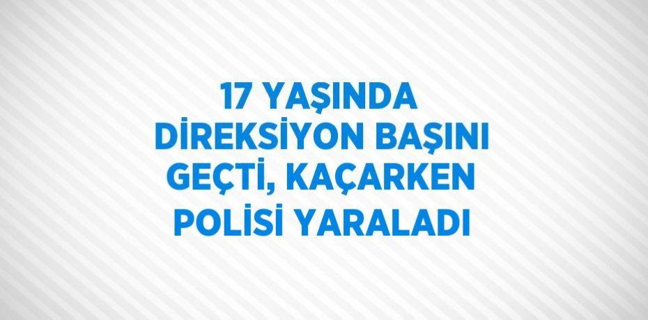 17 YAŞINDA DİREKSİYON BAŞINI GEÇTİ, KAÇARKEN POLİSİ YARALADI
