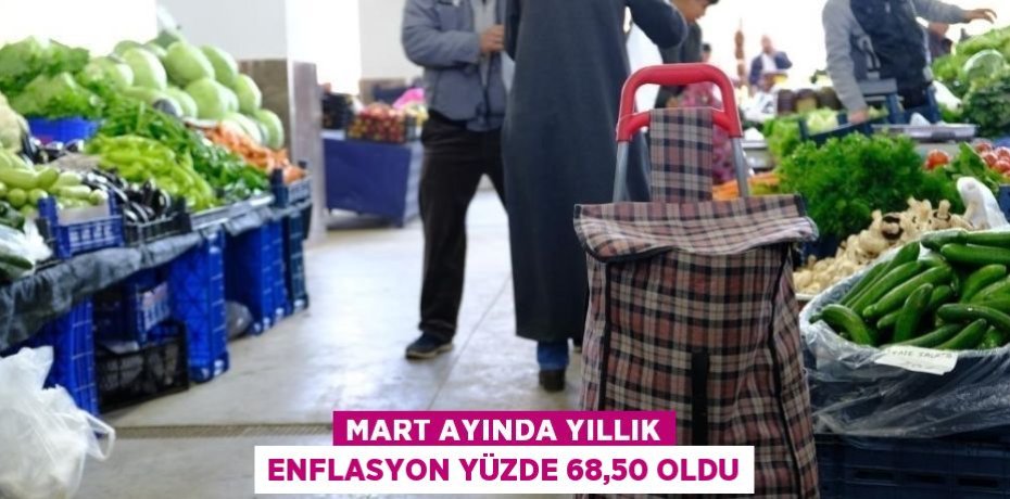 MART AYINDA YILLIK ENFLASYON YÜZDE 68,50 OLDU