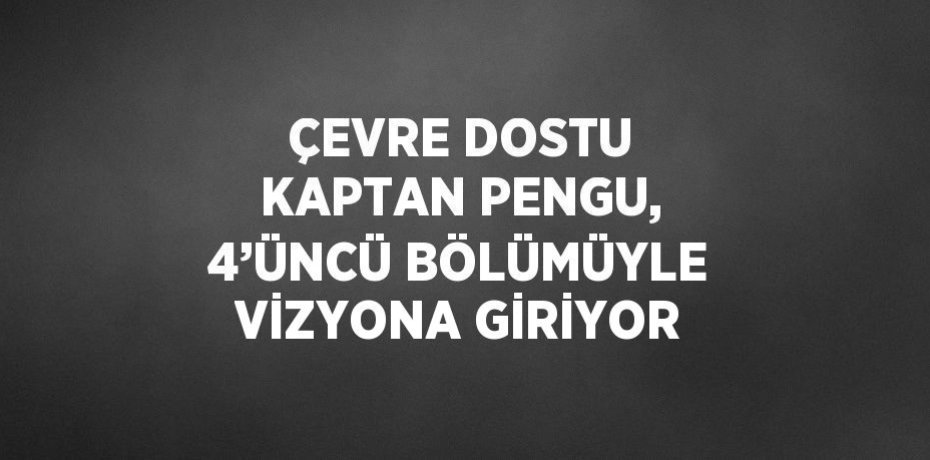 ÇEVRE DOSTU KAPTAN PENGU, 4’ÜNCÜ BÖLÜMÜYLE VİZYONA GİRİYOR