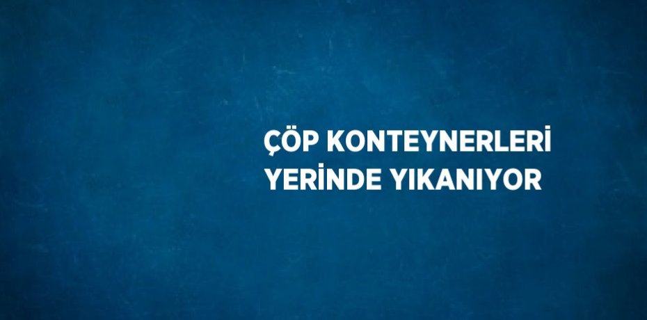ÇÖP KONTEYNERLERİ YERİNDE YIKANIYOR