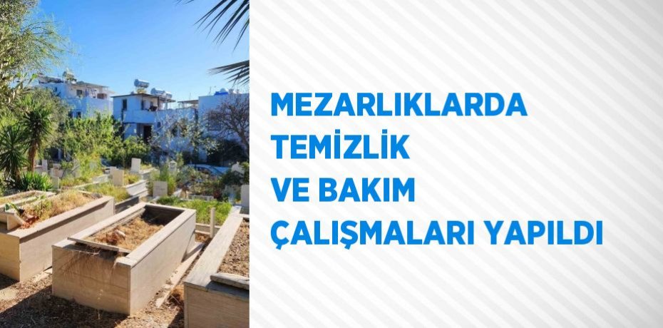 MEZARLIKLARDA TEMİZLİK VE BAKIM ÇALIŞMALARI YAPILDI