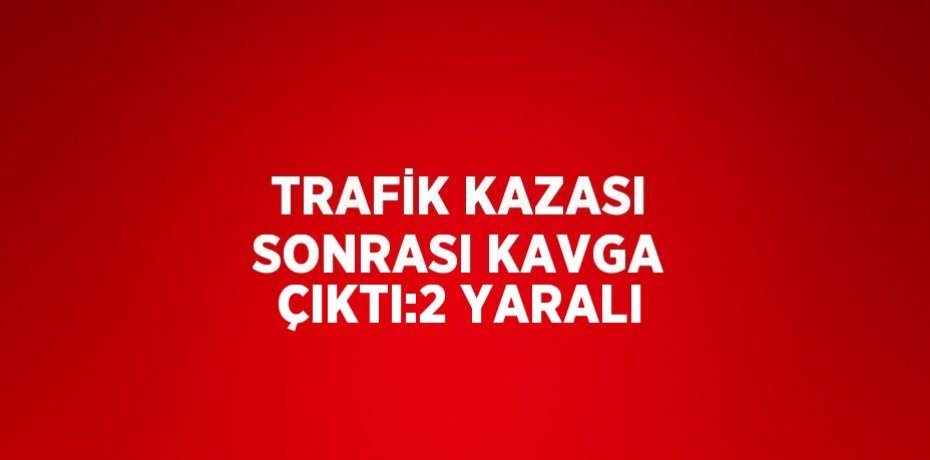 TRAFİK KAZASI SONRASI KAVGA ÇIKTI:2 YARALI