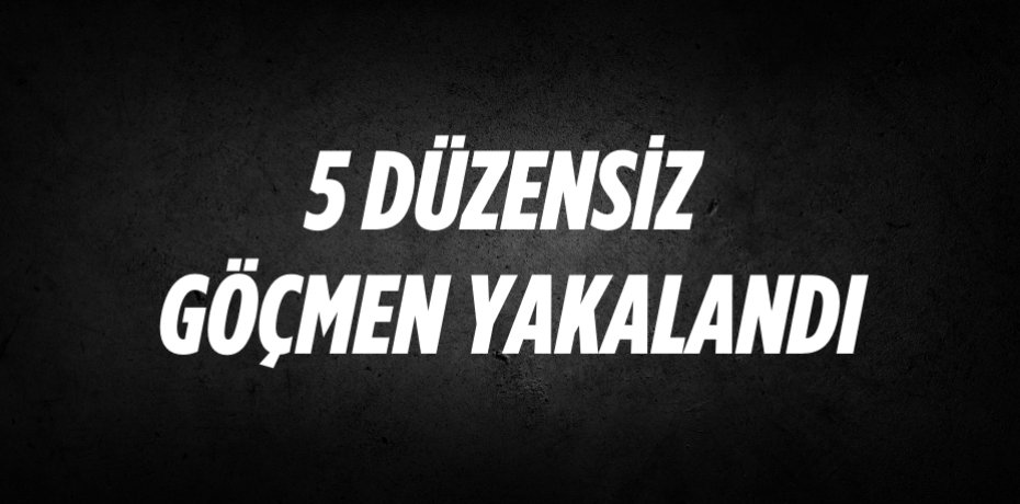 5 DÜZENSİZ GÖÇMEN YAKALANDI