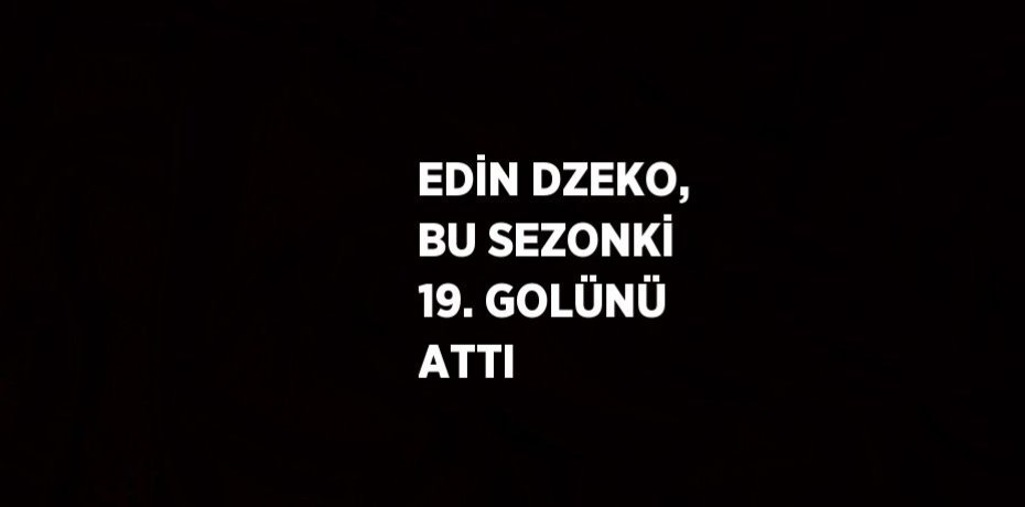 EDİN DZEKO, BU SEZONKİ 19. GOLÜNÜ ATTI
