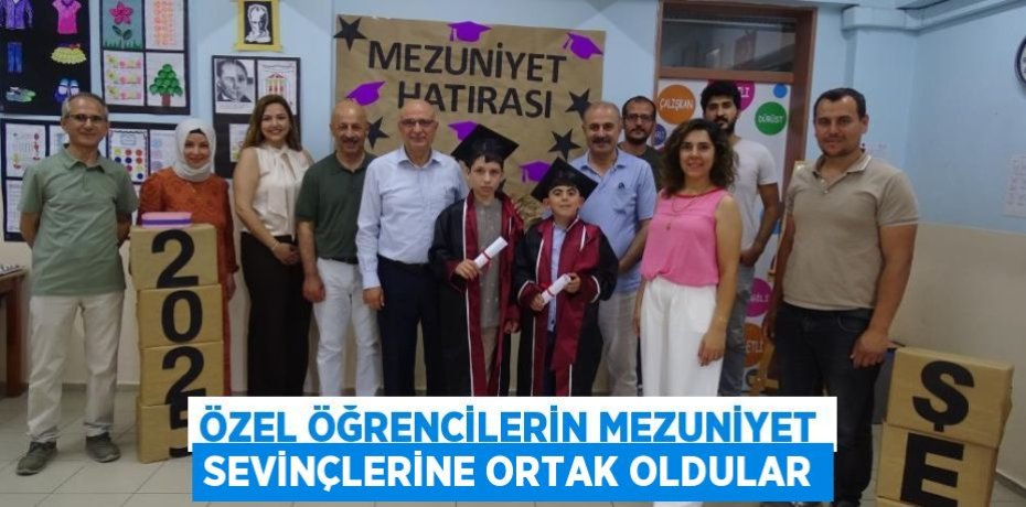 Özel öğrencilerin mezuniyet sevinçlerine ortak oldular