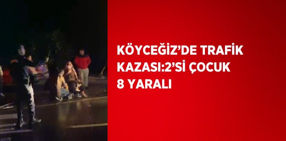 KÖYCEĞİZ’DE TRAFİK KAZASI:2’Sİ ÇOCUK 8 YARALI