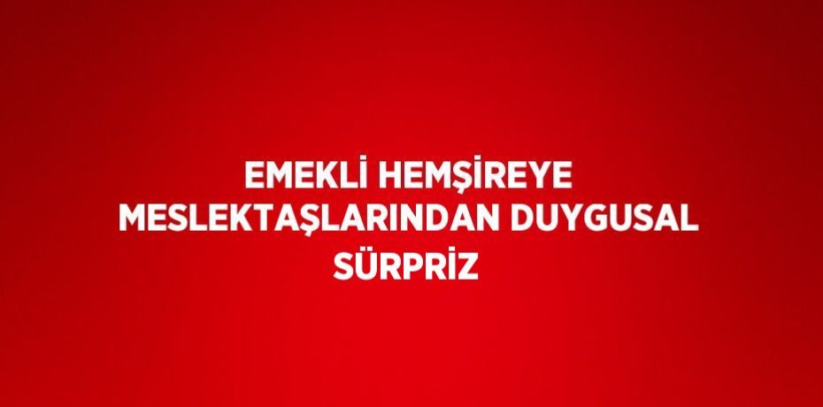 EMEKLİ HEMŞİREYE MESLEKTAŞLARINDAN DUYGUSAL SÜRPRİZ