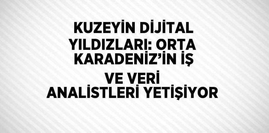KUZEYİN DİJİTAL YILDIZLARI: ORTA KARADENİZ’İN İŞ VE VERİ ANALİSTLERİ YETİŞİYOR